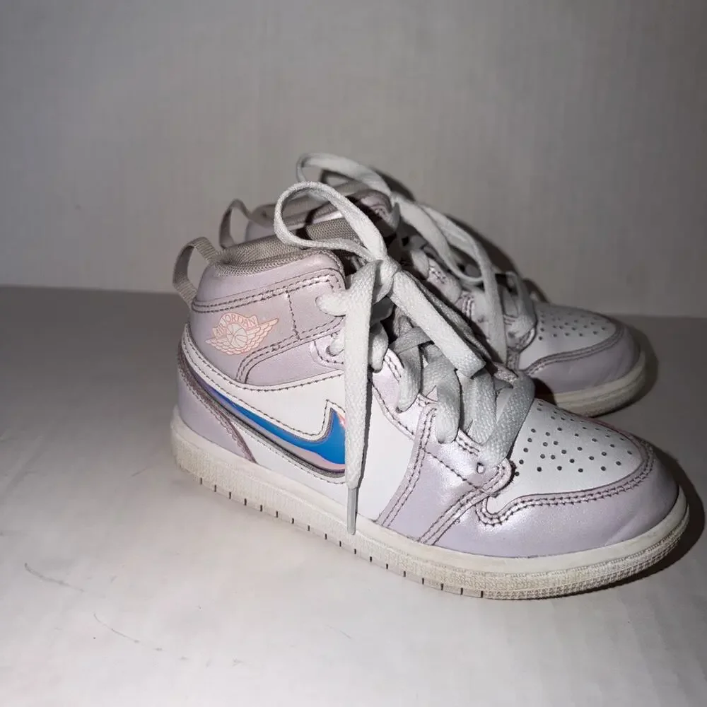 Kids Nike Jordan 1 Mid SE PS Barely Grape IM4420-500 Size 12c